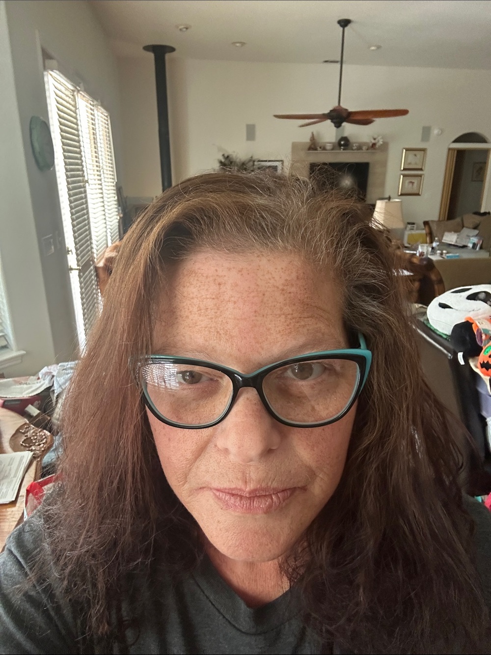 Betsey Johnson Black and Teal Cat-Eye Women's Glasses